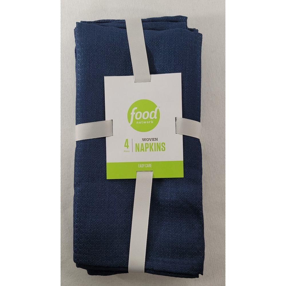 Brand New Set Of 4 Blue Food Network Woven Napkins